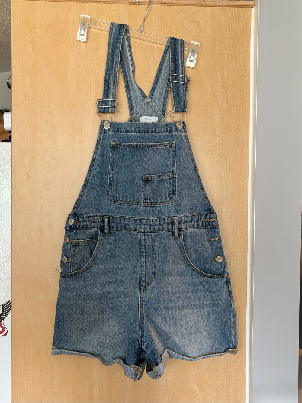 Forever 21 Blue Denim Overalls size medium